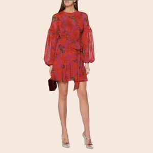 Keepsake the Label Dhalia-Red Find You Mini Dress Size Small